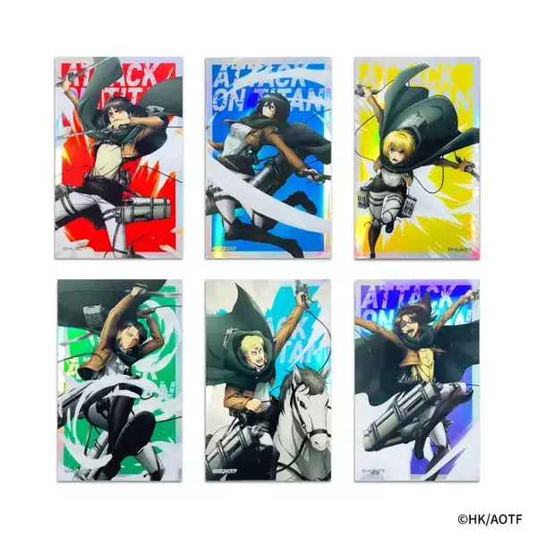 「進撃の巨人」エレン、リヴァイ、ハンジも立体機動装置で躍動…！“激動”テーマ＆原画素材を活かしたグッズ登場