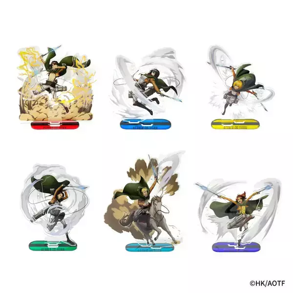 「「進撃の巨人」エレン、リヴァイ、ハンジも立体機動装置で躍動…！“激動”テーマ＆原画素材を活かしたグッズ登場」の画像