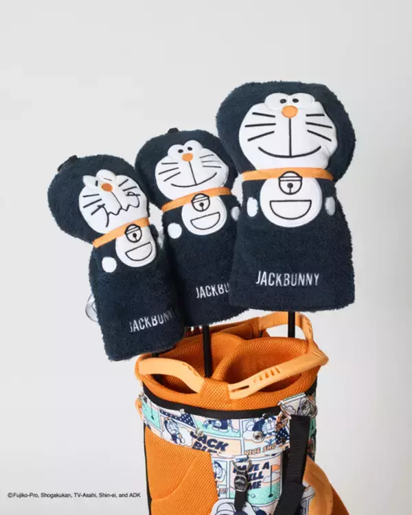「ドラえもん」とゴルフへGO♪ ヘッドカバー、総柄ポロシャツ、保冷バッグなど登場☆お出かけにも便利【Jack Bunny!!スペシャルコレクション】