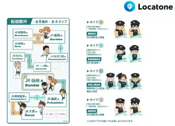 「「ハイキュー!!」日向や影山たちが駅員制服風の姿に♪音声コンテンツやグッズ登場のJR東日本「ようこそ仙台!!」企画が開催【8月19日～】」の画像