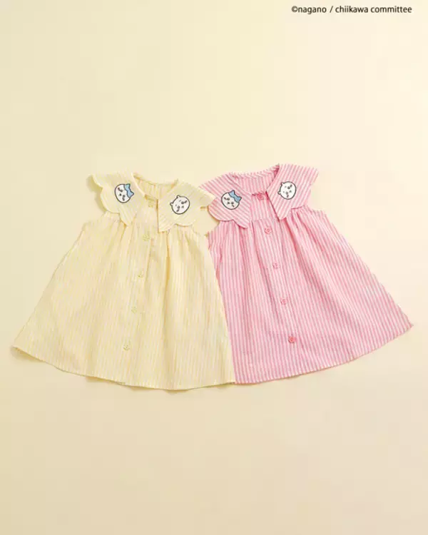 「ちいかわ＆ハチワレ＆うさぎのお顔が超キュート♪ 「ちいかわ」ゆるふわデザインで初夏にぴったりなこども服登場」の画像