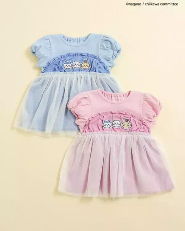 「ちいかわ＆ハチワレ＆うさぎのお顔が超キュート♪ 「ちいかわ」ゆるふわデザインで初夏にぴったりなこども服登場」の画像