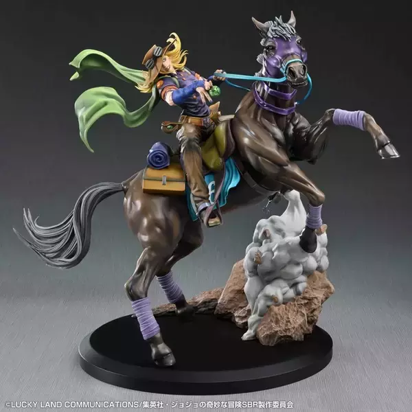 「ピザ・モッツァレラ♪「ジョジョ」ジャイロ・ツェペリ＆愛馬ヴァルキリーが大型スタチュー化☆ 全高約31センチ！」の画像