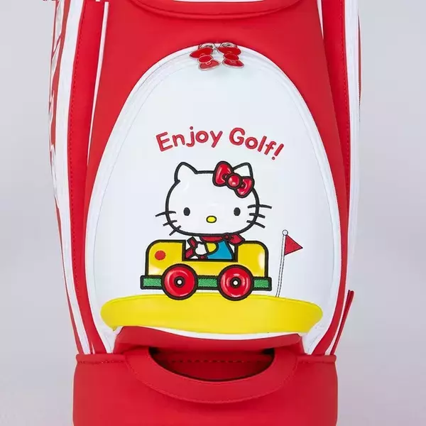 「キティちゃんの“70年代”レトロな可愛さ♪ ゴルフも可愛く、好きなスタイルで楽しもう☆キャディバッグが発売」の画像