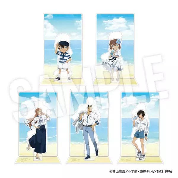 「コナン、灰原哀、萩原千速らが海辺でリラックス♪「名探偵コナン」新作シーサイドスタイルのグッズが先行販売【AnimeJapan】」の画像