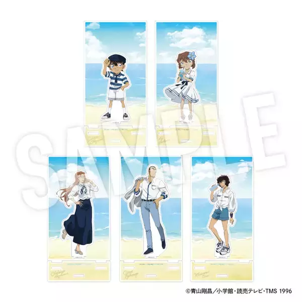 「コナン、灰原哀、萩原千速らが海辺でリラックス♪「名探偵コナン」新作シーサイドスタイルのグッズが先行販売【AnimeJapan】」の画像