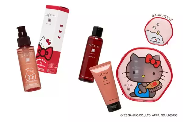 「ハローキティ×Cosme Kitchen初コラボ！ オリジナル雑貨＆ブランドコラボのヘアケア用品が登場」の画像