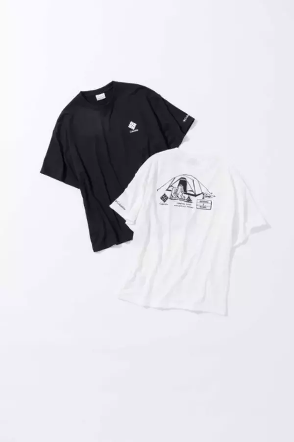 「ガチャピン＆ムックがキャンプを楽しむデザインが可愛すぎる♪「ガチャピン・ムック みんなともだちの日」にちなんだコロンビアとのコラボTが登場！」の画像