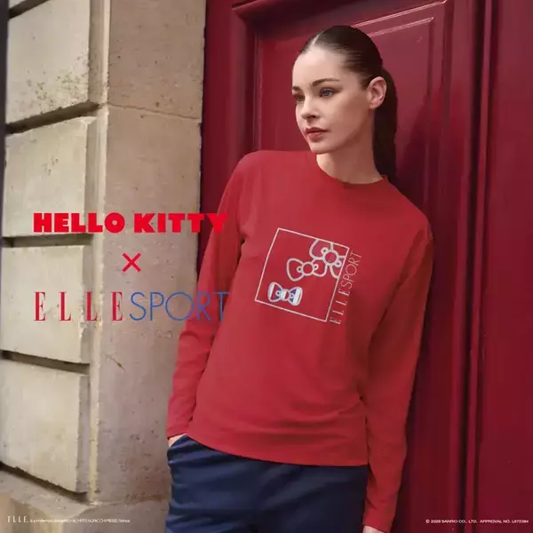 「サンリオ」キティと一緒に日常もスポーツもキュートに♡「 ELLE SPORT」との コラボアパレルが新登場