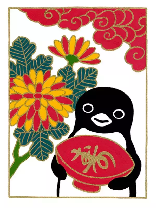 「“Suicaのペンギン”の花札版画や、九谷焼コラボ作品も！坂崎千春の版画展「はんなりペンギン」が京都で開催中」の画像