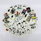 「“Suicaのペンギン”の花札版画や、九谷焼コラボ作品も！坂崎千春の版画展「はんなりペンギン」が京都で開催中」の画像4