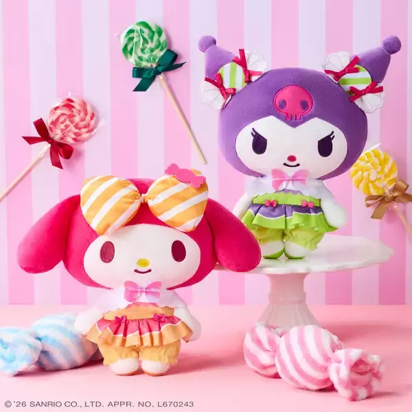 「ポムポムプリン、クロミ、シナモロールがキャンディーになっちゃった!? 「サンリオ」キュートなぬいやマスコットがナムコ限定で登場！ 超BIGなぬいぐるみも」の画像