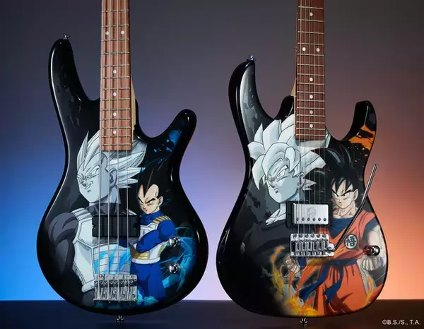 「ドラゴンボールZ」孫悟空、ベジータ、ピッコロがギターに☆ピックやストラップまで特別デザインでわくわくするぞっ!!