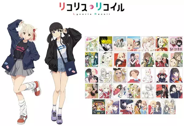 「「リコリコ」千束＆たきなとおそろコーデで出かけよう♪ 制作スタッフの描き下ろしイラストを使用した新作Tシャツも登場」の画像