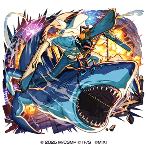 「「チェンソーマン」デンジ＆ビーム、レゼがガチャに！米津玄師「IRIS OUT」がBGMに決定♪「モンスト」コラボ第2弾【4月1日0時より】」の画像