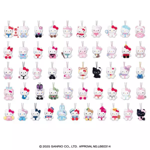 「サンリオ」キティちゃんが制服、ギャル、赤ちゃんに!? 全51種類のキティちゃんのマスコットが登場