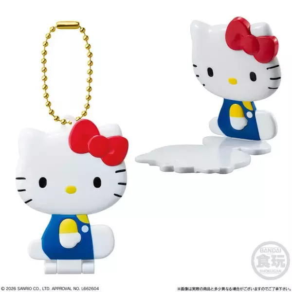 「ハローキティの制服ギャルや日焼けBODYがキュート♪ 真っ黒な姿も!? 全13変化が楽しめるミラー付きグミが発売」の画像