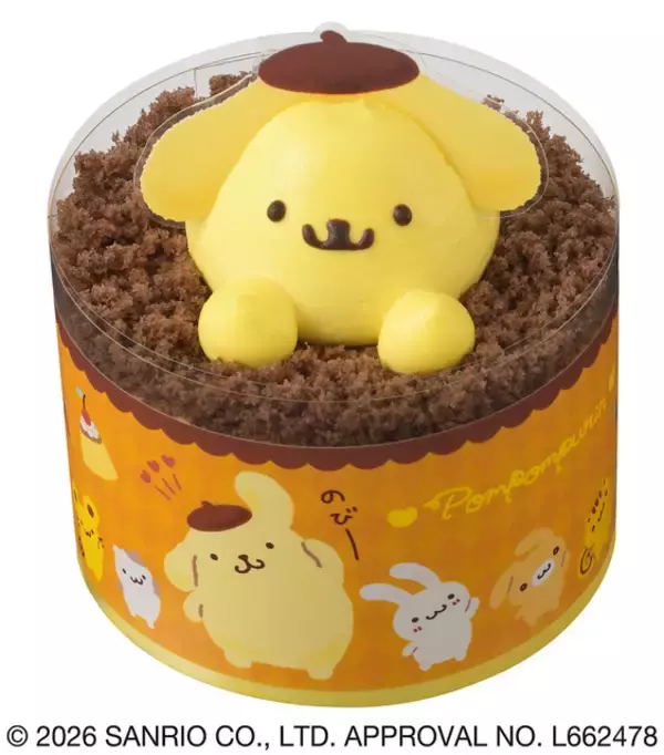 「ポムポムプリンが可愛すぎて食べられない…！ サンリオキャラクターズのプチケーキが新登場！ケーキのポイントを紹介したリーフレットの特典も♪」の画像