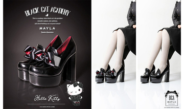 「サンリオ」キティやシナモン、クロミをシックにデザイン♪ 大人っぽくクールな“MAYLA”コラボパンプスが登場