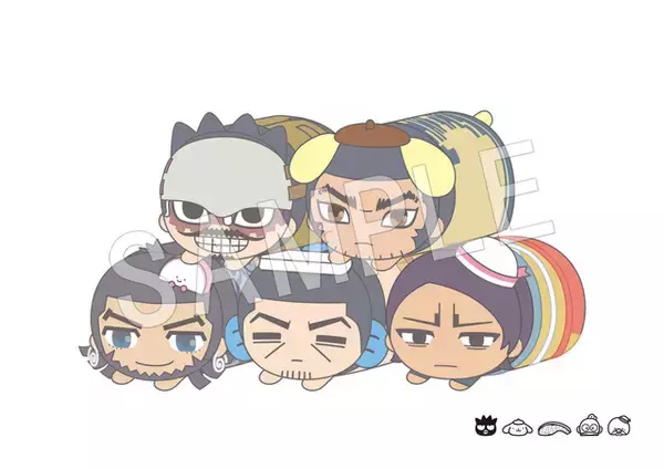 「「ゴールデンカムイ」杉元、アシ(リ)パらがサンリオキャラとコラボ！ もちころん＆お座りぬいぐるみマスコット登場」の画像