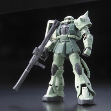 “ええい！よくもジーンを！”「RG 1/144 MS-06F 量産型ザク」が抽選販売中！ アドヴァンスドMSジョイント採用で、隊長機用アンテナ2種と一般兵用頭部が付属！