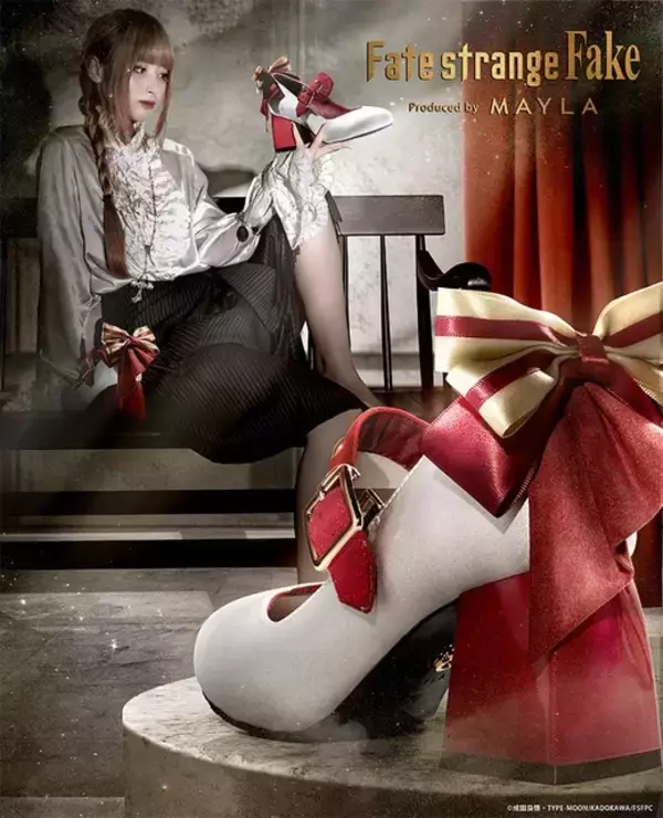 「「Fate/strange Fake」セイバー、アーチャー、ランサーを華麗に表現！「MAYLA」サーヴァントが宿るパンプス登場」の画像