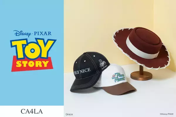 「トイ・ストーリー」ジェシーのハットや、お馴染み“Pizza Planet”がキャップに♪ CA4LAコラボで限定アイテム登場