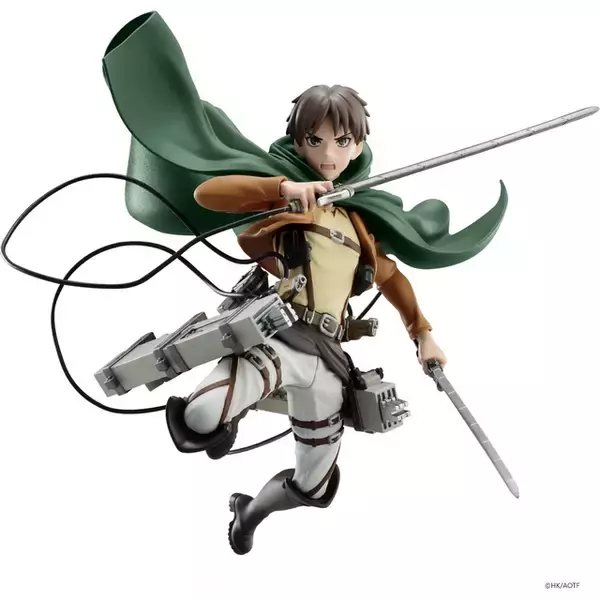 「並んで飾りたい！ アニメ「進撃の巨人」よりエレン、ミカサ、リヴァイ、エルヴィンら調査兵団の4名がフィギュア化！ 4体セットで約1万円」の画像