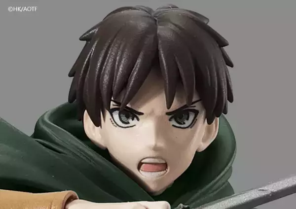 「並んで飾りたい！ アニメ「進撃の巨人」よりエレン、ミカサ、リヴァイ、エルヴィンら調査兵団の4名がフィギュア化！ 4体セットで約1万円」の画像