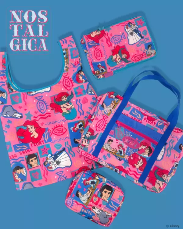 「春のレジャーに大活躍♪「ライオン・キング」「リトル・マーメイド」「ピーター・パン」のレトロでカラフルなバッグ＆ポーチが登場！」の画像