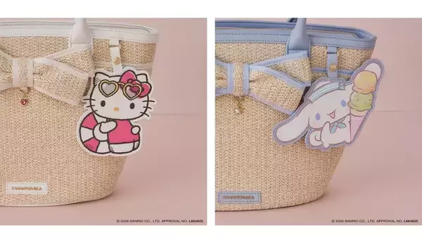 キティ、マイメロたちとSUMMER全開☆ 夏らしい“かごバッグ”ほかコラボアイテム登場【SAMANTHAVEGA】