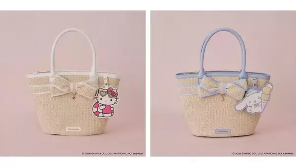「キティ、マイメロたちとSUMMER全開☆ 夏らしい“かごバッグ”ほかコラボアイテム登場【SAMANTHAVEGA】」の画像