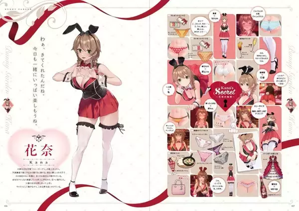 「花奈＆凜＆美羽香のあんな姿やこんな姿を収録！「バニーガーデン」公式ビジュアルファンブック登場！タペストリーや缶バッジが付いたDXパックも」の画像