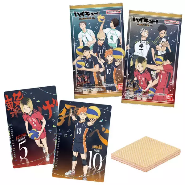 「ハイキュー!!」日向や影山、研磨、黒尾のキラキラ箔押しデザインシール付き！ウエハース第7弾発売