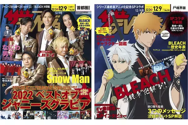 「「BLEACH」黒崎一護＆日番谷冬獅郎がレモン持ち♪ 「週刊ザテレビジョン」コラボ裏表紙に登場」の画像