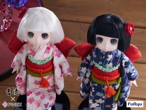 「鬼灯の冷徹」双子の座敷童・一子＆二子が“日本人形フィギュア”に♪ 伝統的な市松人形の技法を用い、200体限定製作