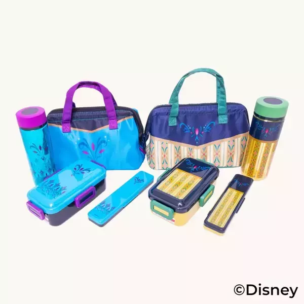 ディズニー「アナと雪の女王」アナ&エルサのドレスがモチーフ♪エレガントなランチグッズシリーズ登場