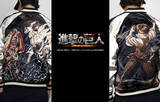 「「進撃の巨人」リヴァイvsジーク、エレンvsアニの激闘を刺繍で表現！スカジャン＆Tシャツ発売」の画像1