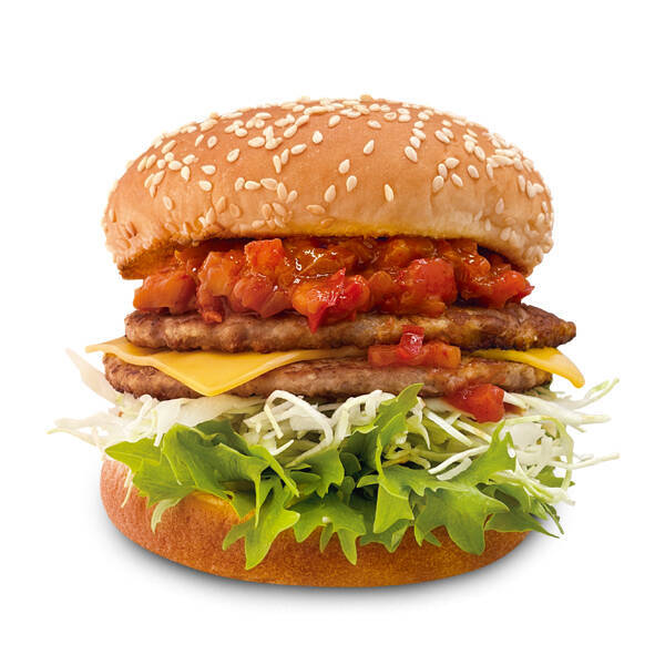 ドムドムまたやった！スパイス香る「ケバブバーガー」肉2枚で攻めてる