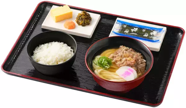 「530円～でこれはズルい　資さんうどんの朝定食、「かしわ」「肉」などしっかり」の画像