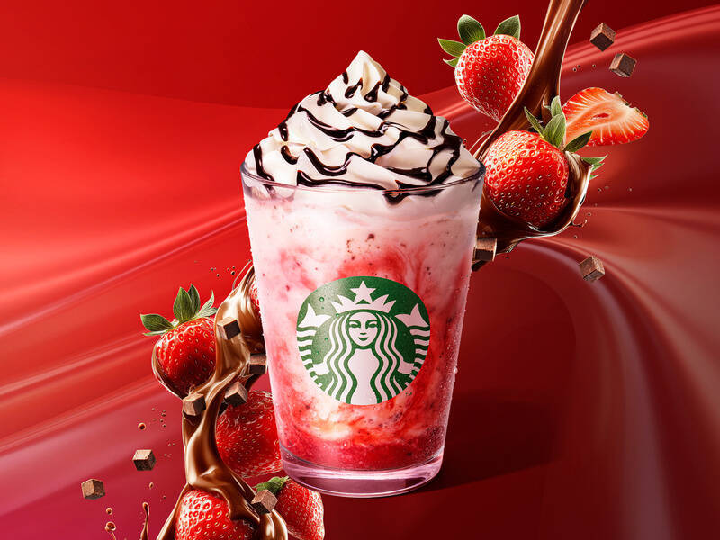 スタバ新作は“つぶつぶチョコ”が決め手！「イチゴ チョコレート フラペチーノ」