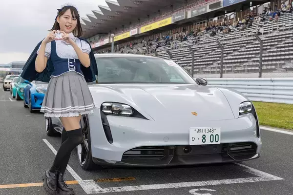 史上初づくし!? アイドルがポルシェ・タイカンで富士スピードウェイを爆走