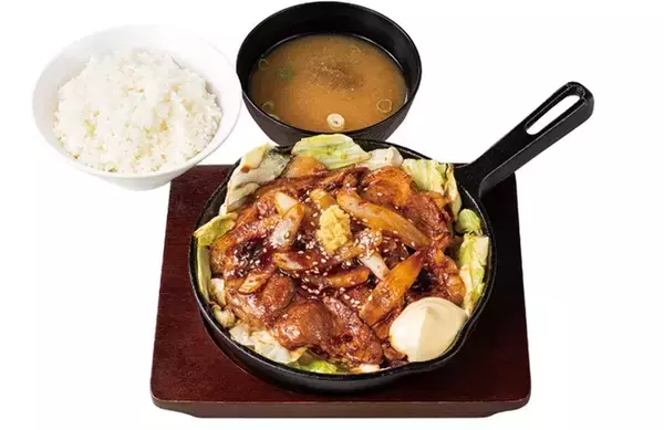 「からやま本気の「しょうが焼き定食」 鉄板スタイルで熱々！」の画像