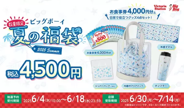 これはお得！ビッグボーイ初の福袋は購入額とほぼ同額の食事券に夏グッズもりもり