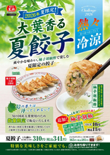 おいしそ！餃子の王将「夏餃子」　史上初の夏限定メニュー