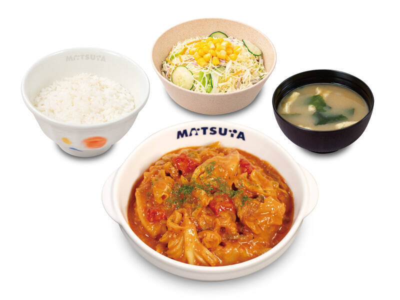 絶対食べる！松屋「煮込みキャベツのトマトハンバーグ定食」野菜たっぷり春の新作