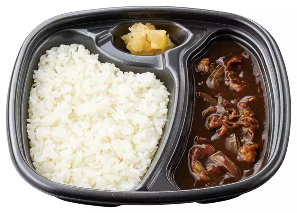 「ほっともっと、肉たっぷり「プレミアム牛肉黒カレー」登場！  カツのせも！」の画像