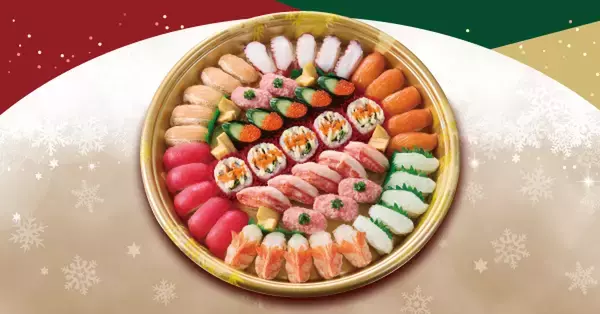 「本ズワイ蟹入り！ 小僧寿しの「クリスマス」盛りはひとり1000円ちょっとで豪華」の画像