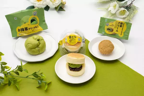 セブンに抹茶スイーツ3品！人気の「雲どら」や「もこ」からも抹茶づくし