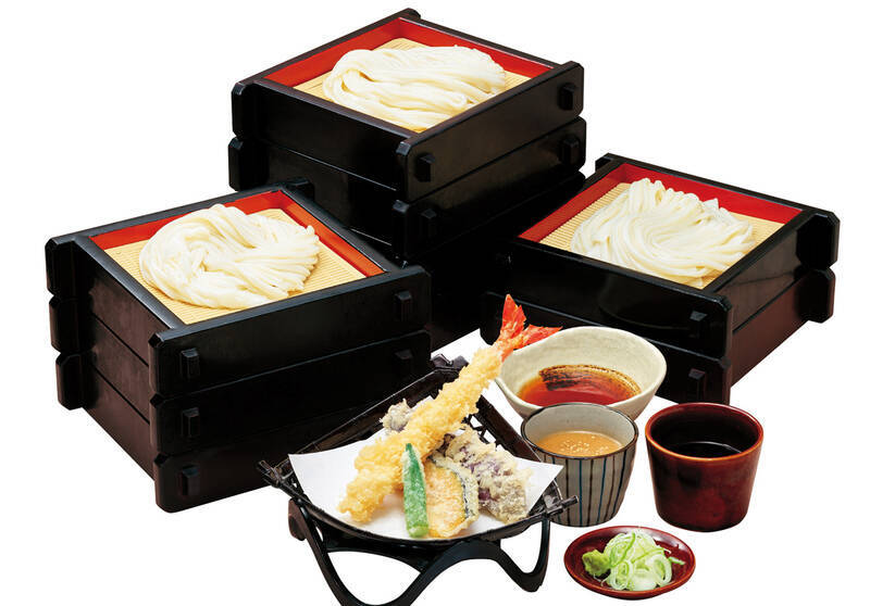 うどん食べ放題2070円！ 90分制、大海老天もついてくる【2日間限定】